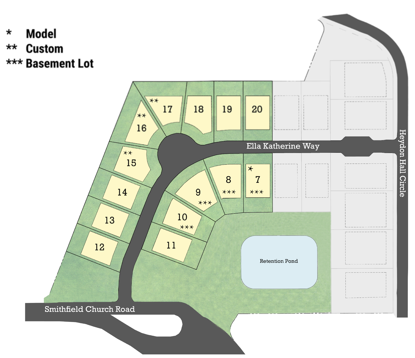 Heydon Hall Site Plan Charlotte, NC