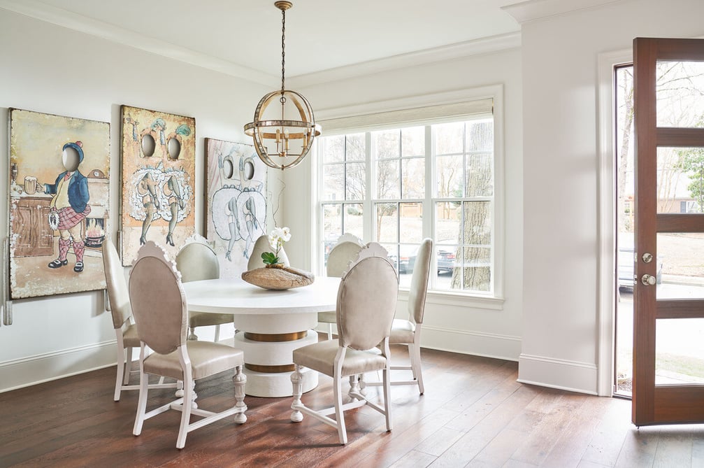 Dining area in luxury custom home by Simonini Homes in Charlotte, NC